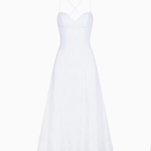 khy Poplin Low Back Midi Dress